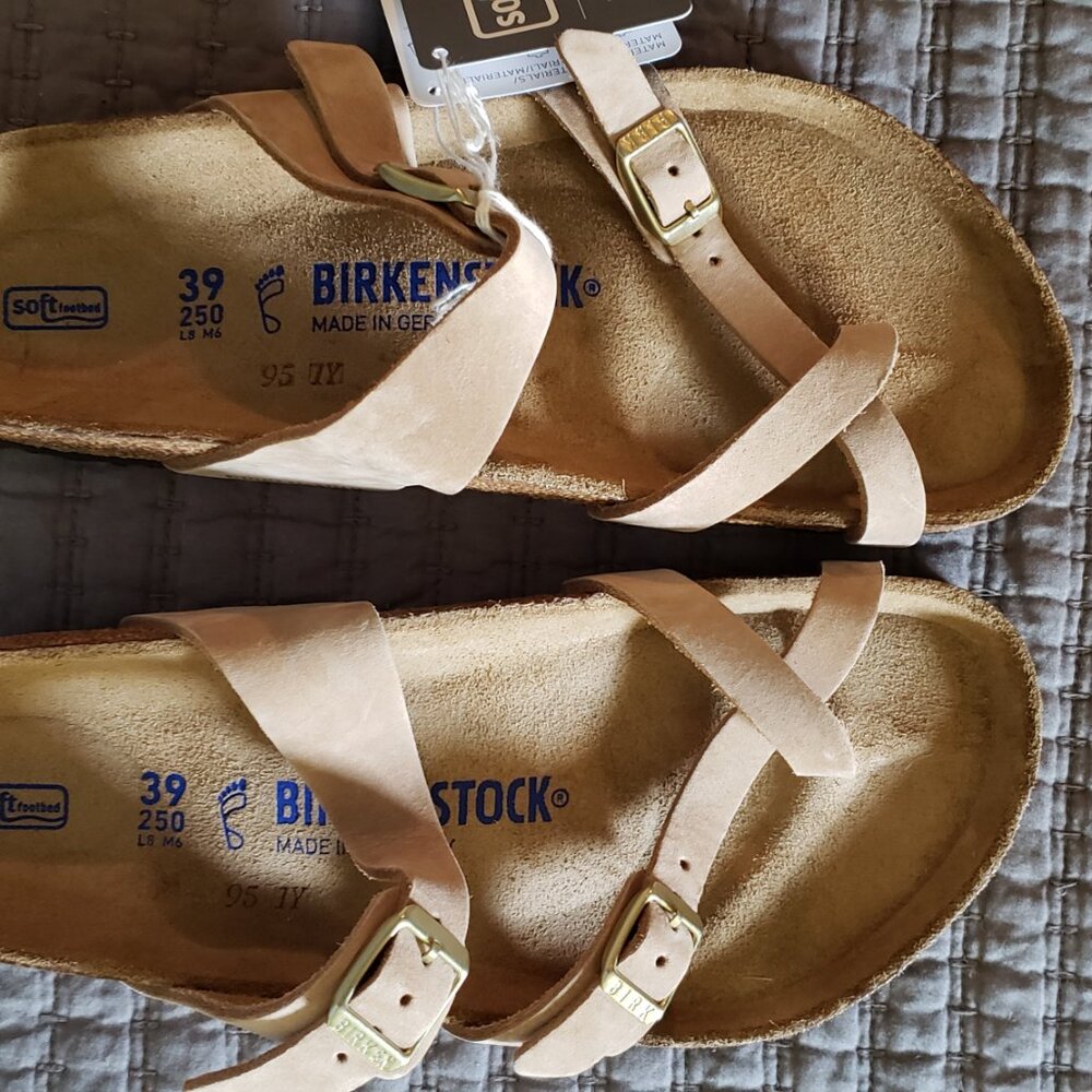 New With Tags! Birkenstock Mayari Nubuck Leather Tan